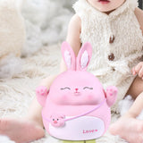 Maxbell Rabbit Money Bank Animal Bunny Statue Coin Case for Birthdays Gifts Pink Size M