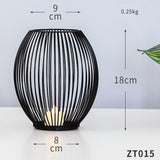 Maxbell Retro Hollow Tea Light Candle Holder Ornament Lantern Metal for Dinner Table Medium