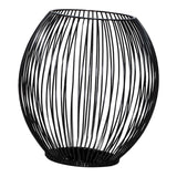 Maxbell Retro Hollow Tea Light Candle Holder Ornament Lantern Metal for Dinner Table Small
