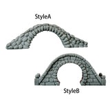 Maxbell Miniature Bridge Micro Landscape Ornament Arch Bridge Figurine Resin Craft StyleA