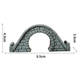 Maxbell Miniature Bridge Micro Landscape Ornament Arch Bridge Figurine Resin Craft StyleC