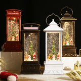 Maxbell Glittering Christmas Music Box Lantern Rotating for Holiday Indoor Decor Copper Wind Lamp