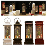 Maxbell Glittering Christmas Music Box Lantern Rotating for Holiday Indoor Decor Copper Wind Lamp