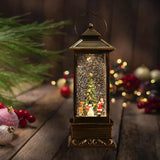 Maxbell Glittering Christmas Music Box Lantern Rotating for Holiday Indoor Decor Copper Wind Lamp