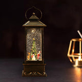 Maxbell Glittering Christmas Music Box Lantern Rotating for Holiday Indoor Decor Copper Wind Lamp