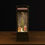 Maxbell Glittering Christmas Music Box Lantern Rotating for Holiday Indoor Decor Copper Telephone
