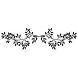 Maxbell Stylish Iron Leaves Hanging Wall Art Decor Black for Farmhouse Yard Kitchen