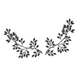 Maxbell Stylish Iron Leaves Hanging Wall Art Decor Black for Farmhouse Yard Kitchen