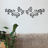 Maxbell Stylish Iron Leaves Hanging Wall Art Decor Black for Farmhouse Yard Kitchen