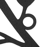 Maxbell Stylish Iron Leaves Hanging Wall Art Decor Black for Farmhouse Yard Kitchen