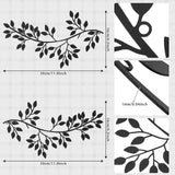 Maxbell Stylish Iron Leaves Hanging Wall Art Decor Black for Farmhouse Yard Kitchen