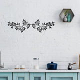 Maxbell Stylish Iron Leaves Hanging Wall Art Decor Black for Farmhouse Yard Kitchen