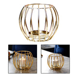 Maxbell Geometric Metal Candle Holder Iron Hollow Table Candle Stand Party