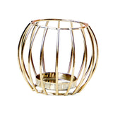 Maxbell Geometric Metal Candle Holder Iron Hollow Table Candle Stand Party