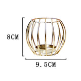 Maxbell Geometric Metal Candle Holder Iron Hollow Table Candle Stand Party