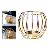 Maxbell Geometric Metal Candle Holder Iron Hollow Table Candle Stand Party