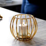 Maxbell Geometric Metal Candle Holder Iron Hollow Table Candle Stand Party