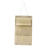 Maxbell Wall Closet Hanging Storage Bag Organizer Foldable for Bathroom Bedroom Beige