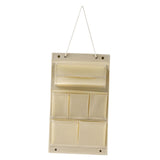 Maxbell Wall Closet Hanging Storage Bag Organizer Foldable for Bathroom Bedroom Beige