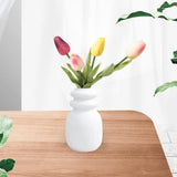 Maxbell Ceramic Vase Floral Arrangements Ornament for Party Bookshelf Decoration white