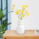 Maxbell Ceramic Vase Floral Arrangements Ornament for Party Bookshelf Decoration white