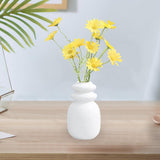 Maxbell Ceramic Vase Floral Arrangements Ornament for Party Bookshelf Decoration white