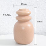 Maxbell Ceramic Vase Floral Arrangements Ornament for Party Bookshelf Decoration orange