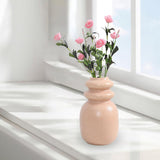 Maxbell Ceramic Vase Floral Arrangements Ornament for Party Bookshelf Decoration orange