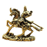 Maxbell Mini Guan Gong Statue Craft Car Gift Meditation Garden Office Brass