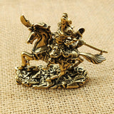 Maxbell Mini Guan Gong Statue Craft Car Gift Meditation Garden Office Brass