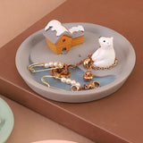 Maxbell Incense Holder Ornament Pan Sticks Stand Tea House Desktop Bedroom Snow House