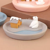 Maxbell Incense Holder Ornament Pan Sticks Stand Tea House Desktop Bedroom Snow House