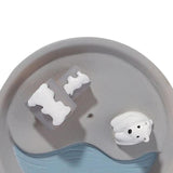 Maxbell Incense Holder Ornament Pan Sticks Stand Tea House Desktop Bedroom Snow House