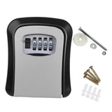 Maxbell Outdoor Key Storage Lock Box Organizer Wall Mount for Company Store gray