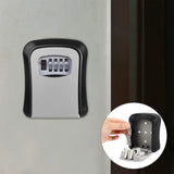 Maxbell Outdoor Key Storage Lock Box Organizer Wall Mount for Company Store gray
