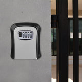 Maxbell Outdoor Key Storage Lock Box Organizer Wall Mount for Company Store gray