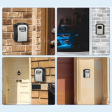 Maxbell Outdoor Key Storage Lock Box Organizer Wall Mount for Company Store red