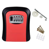 Maxbell Outdoor Key Storage Lock Box Organizer Wall Mount for Company Store red