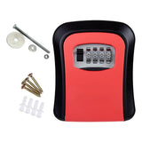Maxbell Outdoor Key Storage Lock Box Organizer Wall Mount for Company Store red
