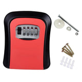 Maxbell Outdoor Key Storage Lock Box Organizer Wall Mount for Company Store red