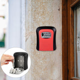 Maxbell Outdoor Key Storage Lock Box Organizer Wall Mount for Company Store red