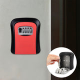 Maxbell Outdoor Key Storage Lock Box Organizer Wall Mount for Company Store red