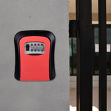 Maxbell Outdoor Key Storage Lock Box Organizer Wall Mount for Company Store red