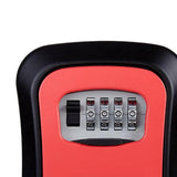 Maxbell Outdoor Key Storage Lock Box Organizer Wall Mount for Company Store red