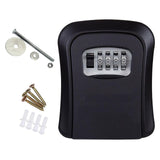 Maxbell Outdoor Key Storage Lock Box Organizer Wall Mount for Company Store black