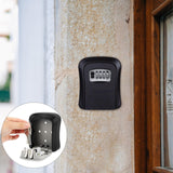 Maxbell Outdoor Key Storage Lock Box Organizer Wall Mount for Company Store black
