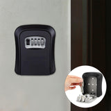 Maxbell Outdoor Key Storage Lock Box Organizer Wall Mount for Company Store black