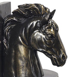 Maxbell Horse Head Statue Resin Art Crafts Gifts for Living Room Tabletop Decor Bronze