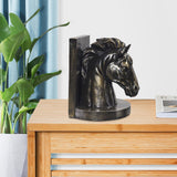 Maxbell Horse Head Statue Resin Art Crafts Gifts for Living Room Tabletop Decor Bronze