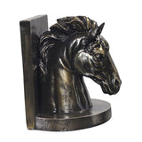 Maxbell Horse Head Statue Resin Art Crafts Gifts for Living Room Tabletop Decor Bronze